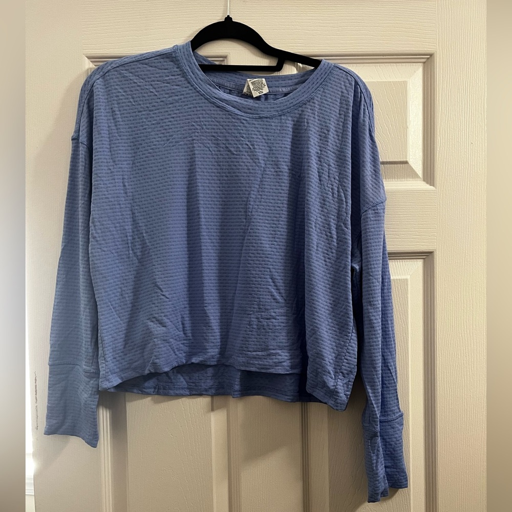 RBX Periwinkle Textured Long Sleeve Top